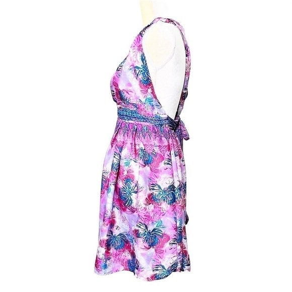 Free People Daydreamin’ Dress Large Butterflies Pink Blue Festival New w/o Tags - Picture 3 of 9